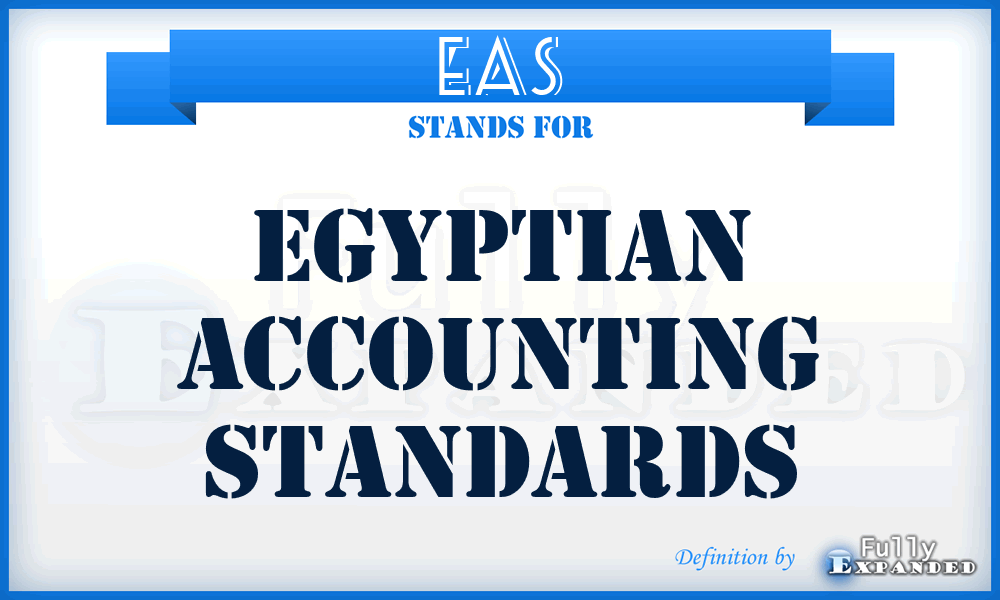 EAS - Egyptian Accounting Standards
