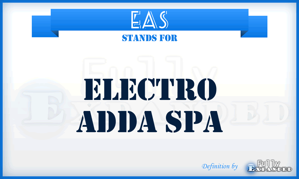 EAS - Electro Adda Spa