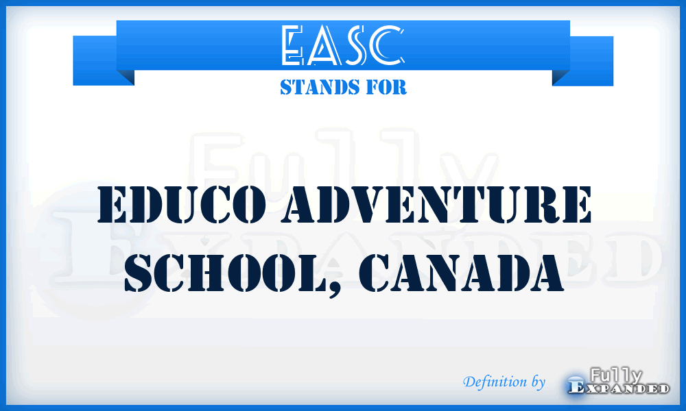 EASC - Educo Adventure School, Canada