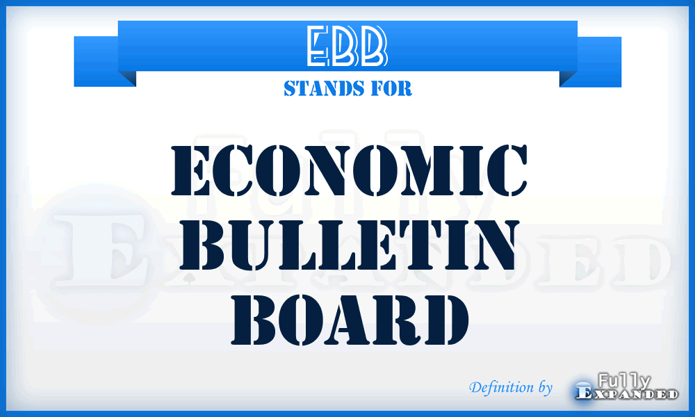 EBB - Economic Bulletin Board
