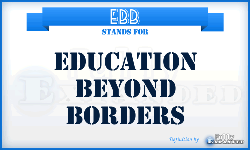 EBB - Education Beyond Borders
