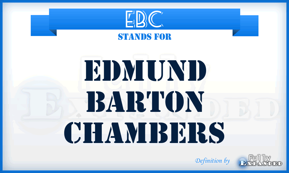 EBC - Edmund Barton Chambers