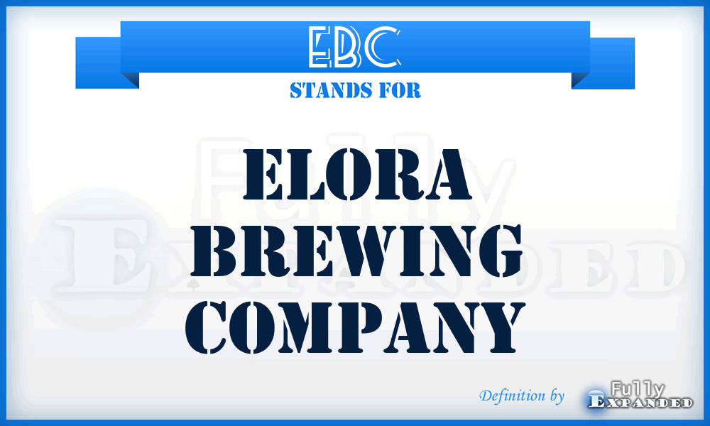 EBC - Elora Brewing Company