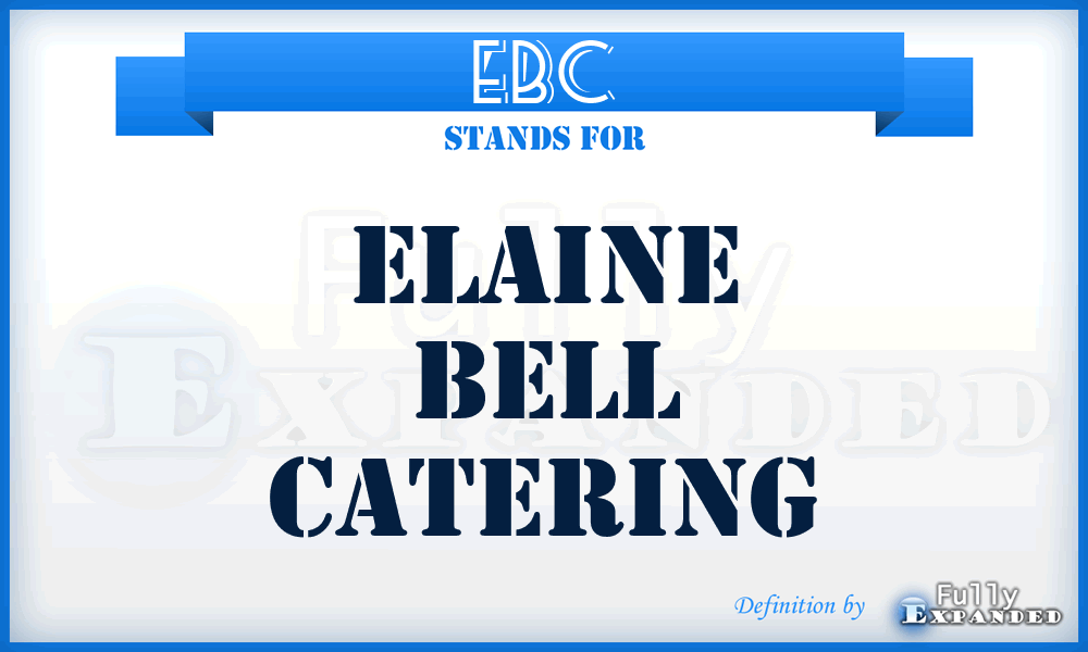 EBC - Elaine Bell Catering