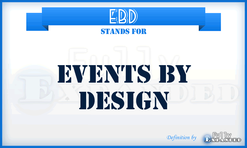 EBD - Events By Design