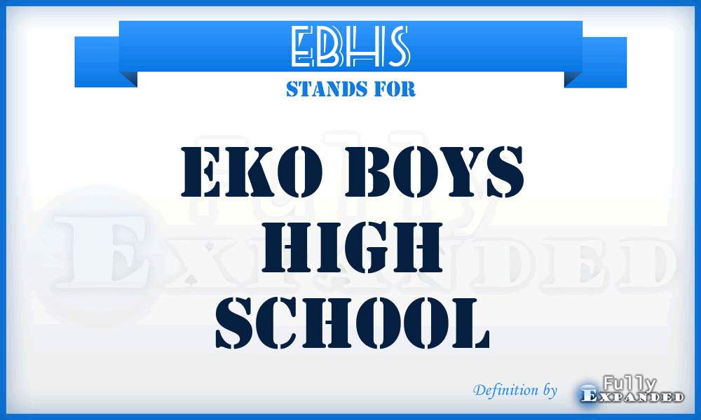 EBHS - Eko Boys High School