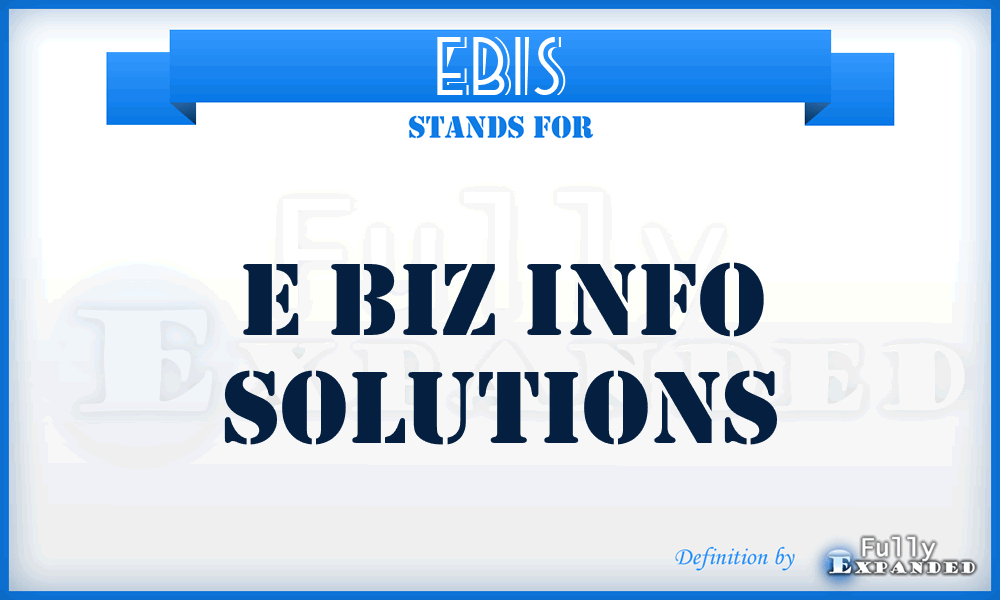EBIS - E Biz Info Solutions