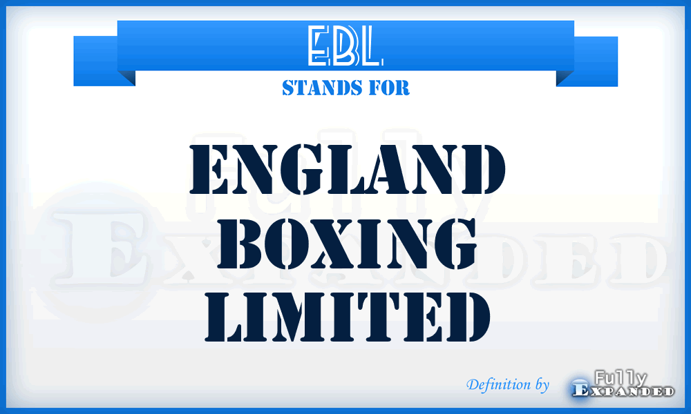 EBL - England Boxing Limited
