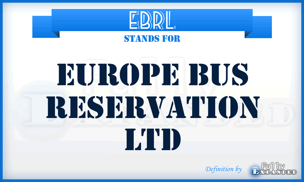 EBRL - Europe Bus Reservation Ltd