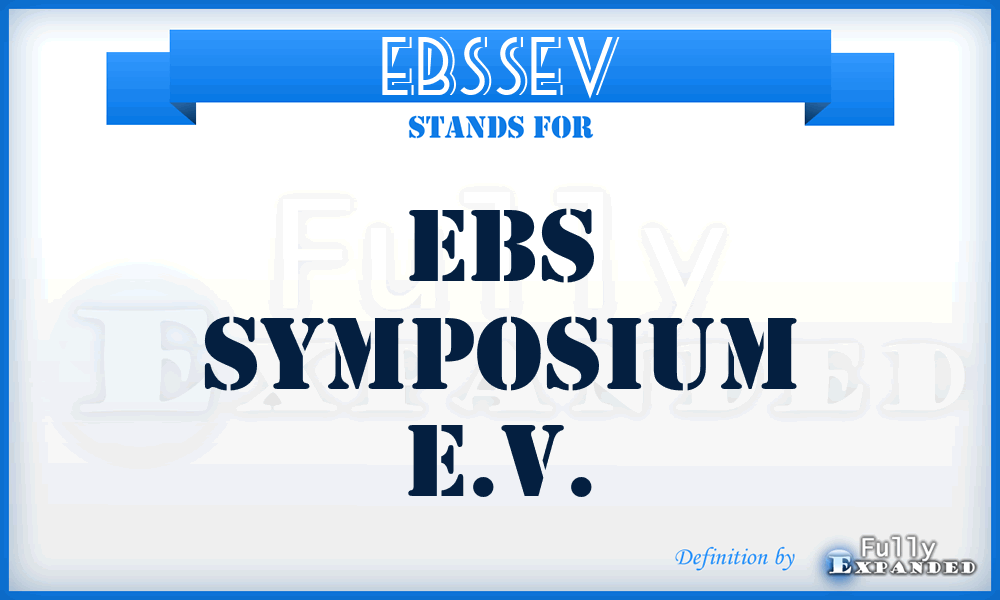 EBSSEV - EBS Symposium E.V.