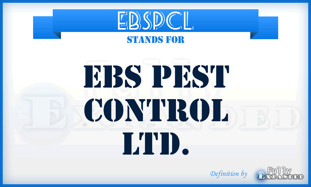 EBSPCL - EBS Pest Control Ltd.