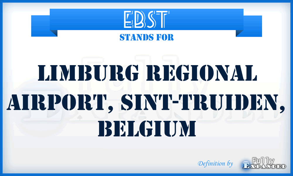 EBST - Limburg Regional Airport, Sint-Truiden, Belgium