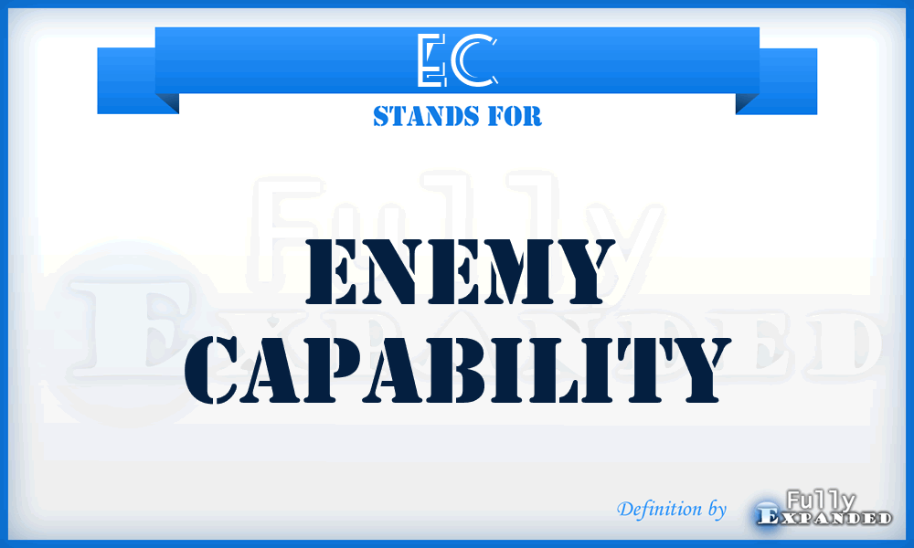 EC - Enemy Capability