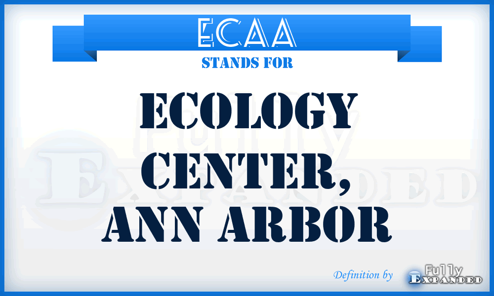 ECAA - Ecology Center, Ann Arbor