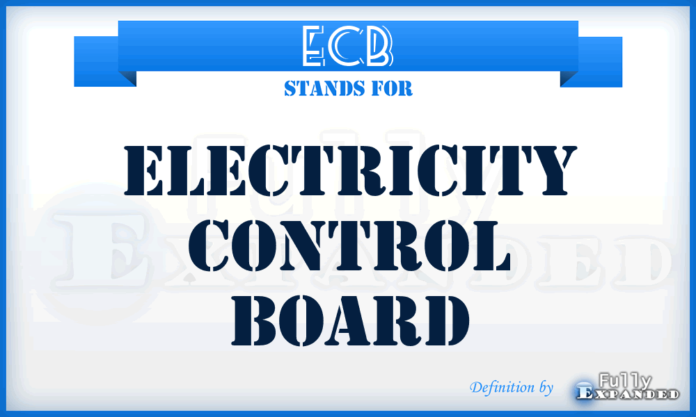 ECB - Electricity Control Board