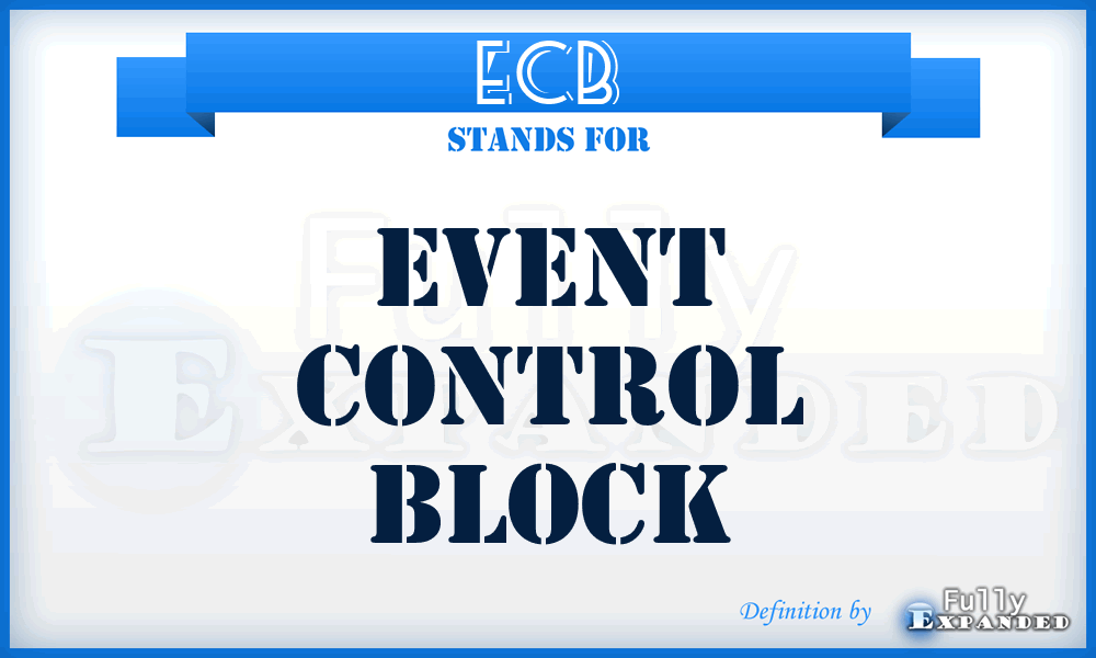 ECB - event control block