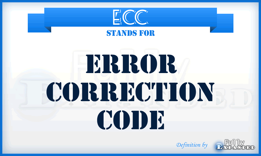 ECC - error correction code