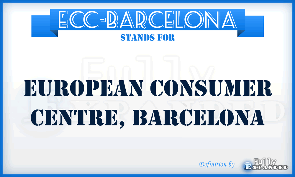 ECC-Barcelona - European Consumer Centre, Barcelona