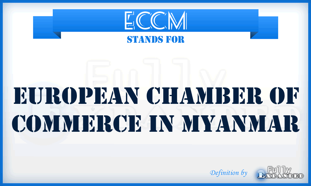 ECCM - European Chamber of Commerce in Myanmar