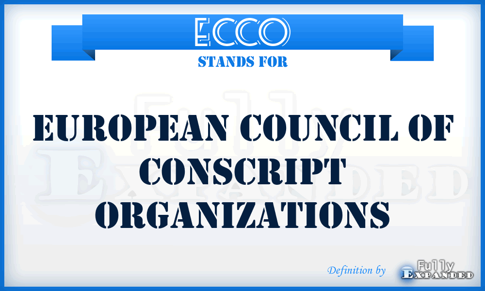 ECCO - European Council of Conscript Organizations