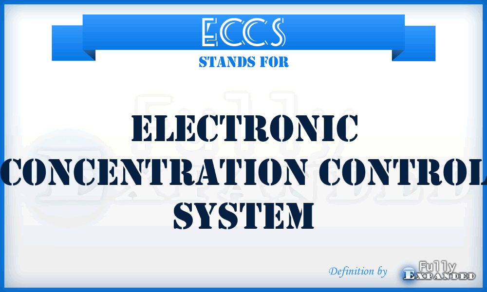 ECCS - Electronic Concentration Control System