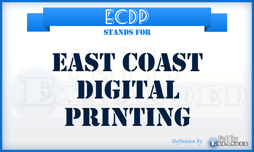 ECDP - East Coast Digital Printing