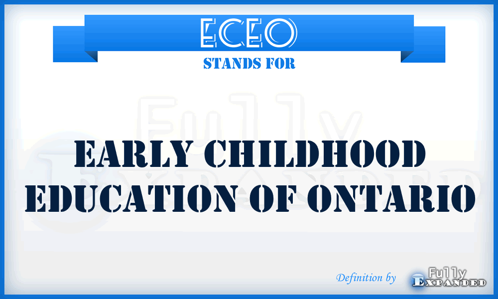 ECEO - Early Childhood Education of Ontario