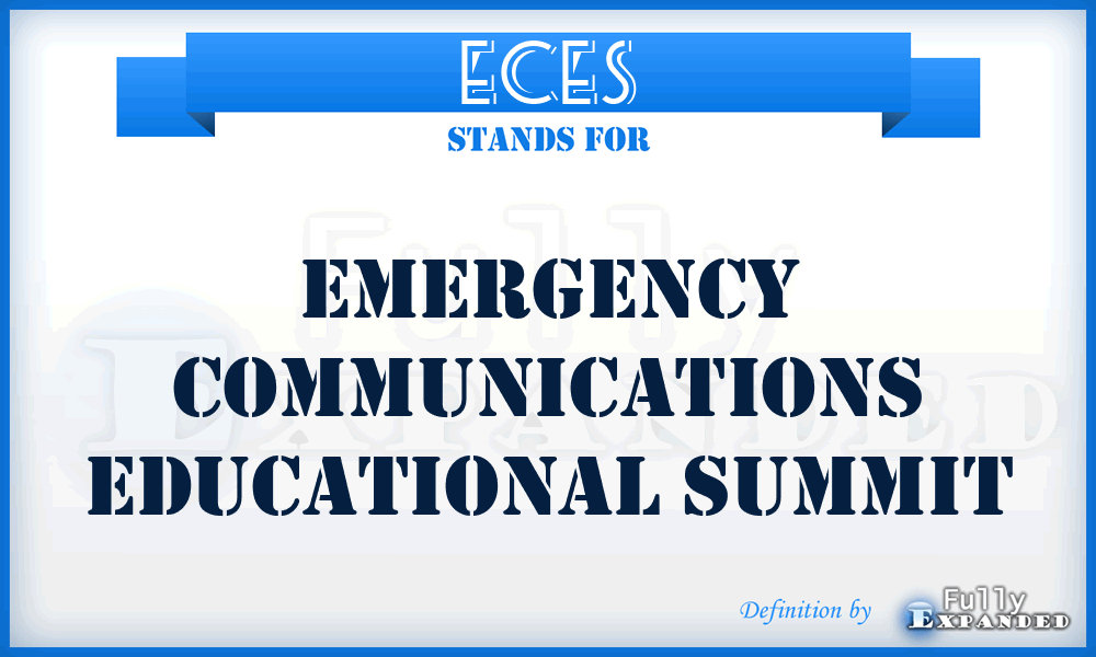 ECES - Emergency Communications Educational Summit