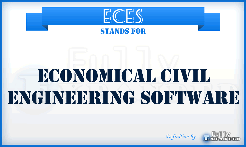 ECES - Economical Civil Engineering Software