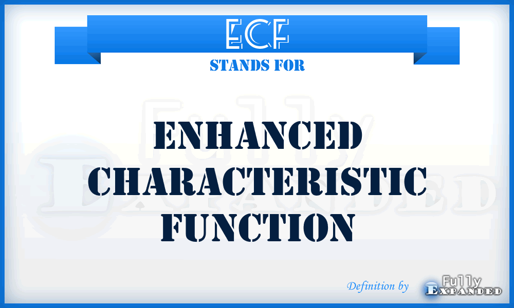 ECF - Enhanced Characteristic Function