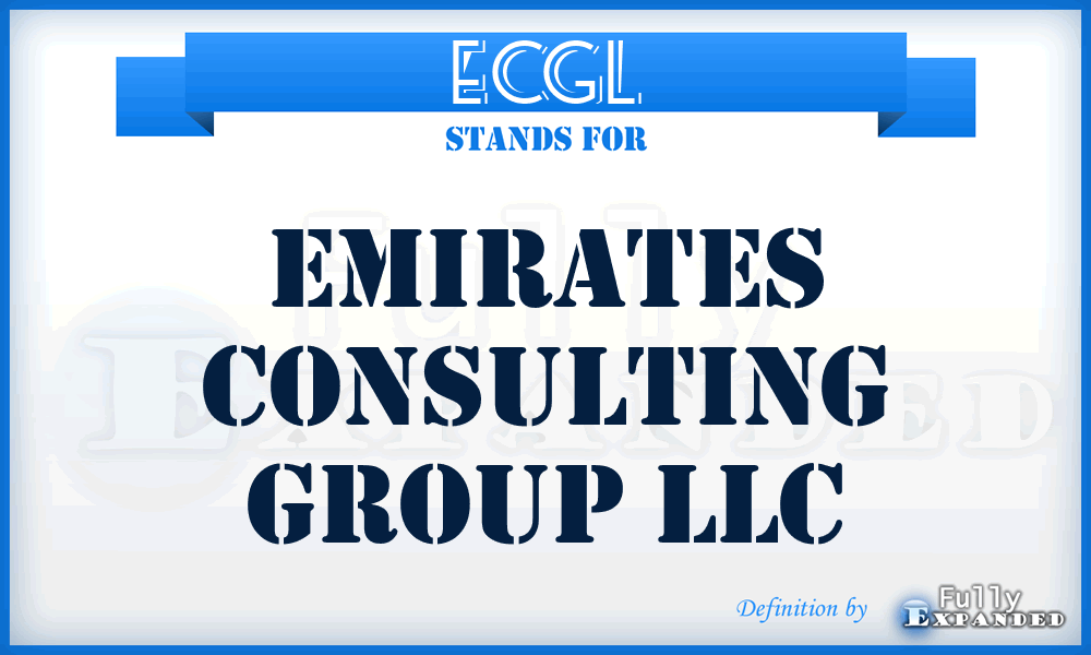 ECGL - Emirates Consulting Group LLC