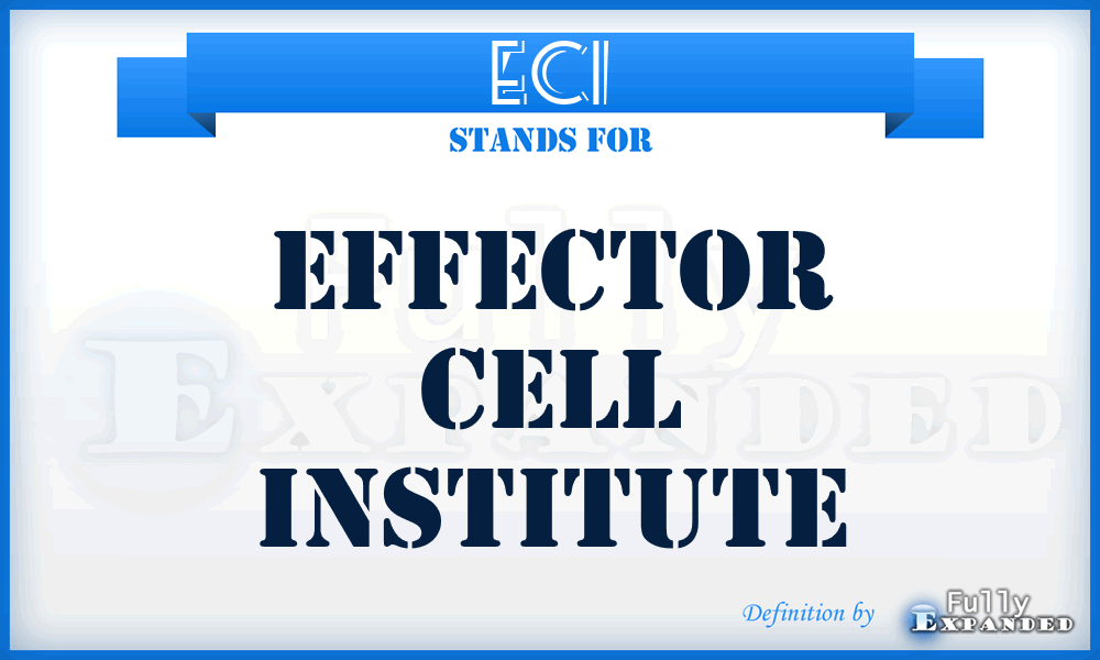ECI - Effector Cell Institute