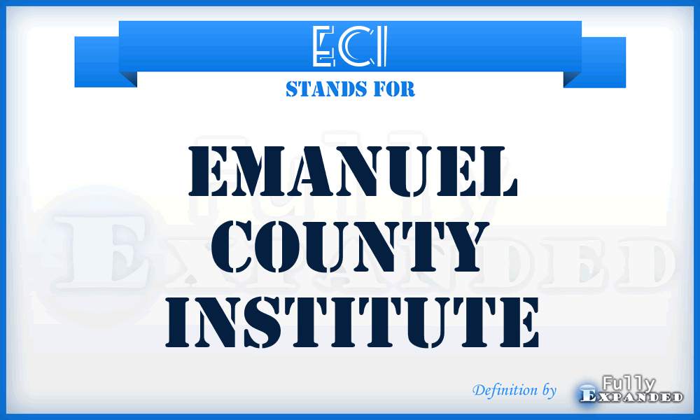 ECI - Emanuel County Institute