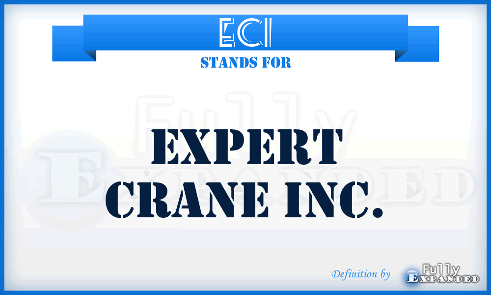 ECI - Expert Crane Inc.