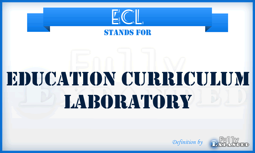 ECL - Education Curriculum Laboratory