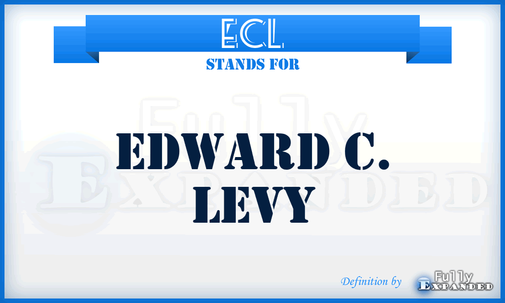 ECL - Edward C. Levy