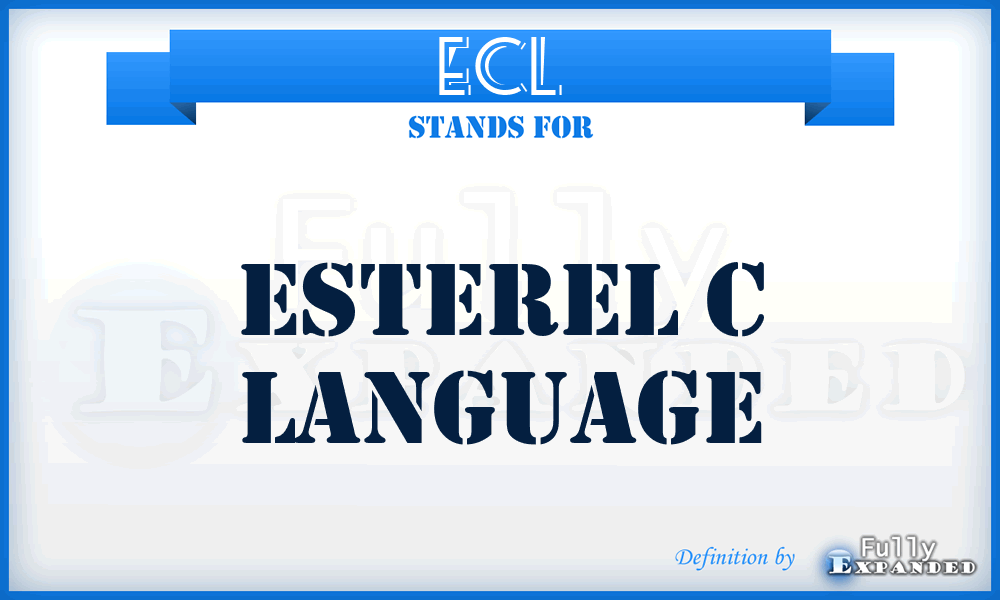 ECL - Esterel C Language