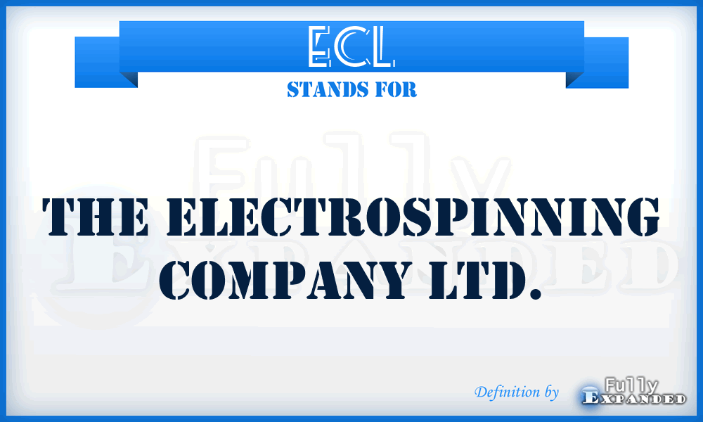 ECL - The Electrospinning Company Ltd.