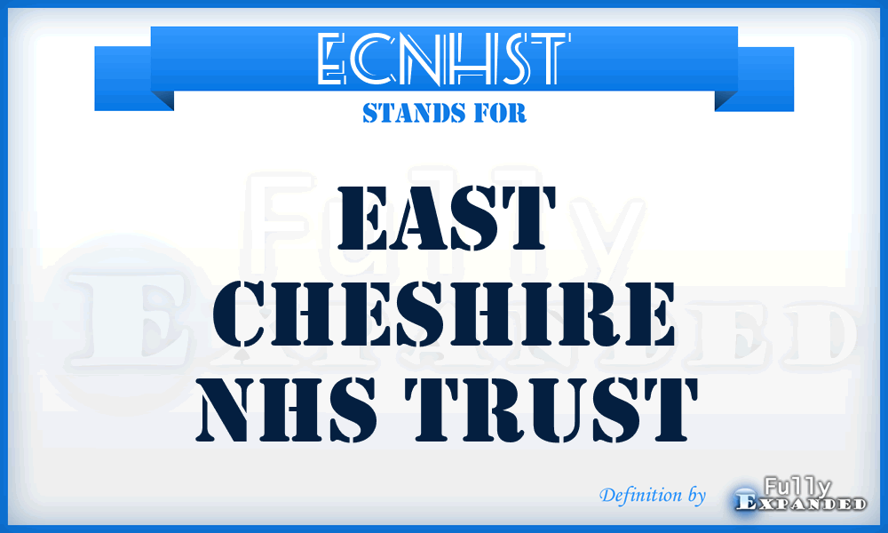ECNHST - East Cheshire NHS Trust