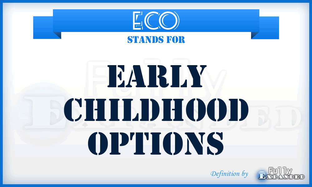 ECO - Early Childhood Options