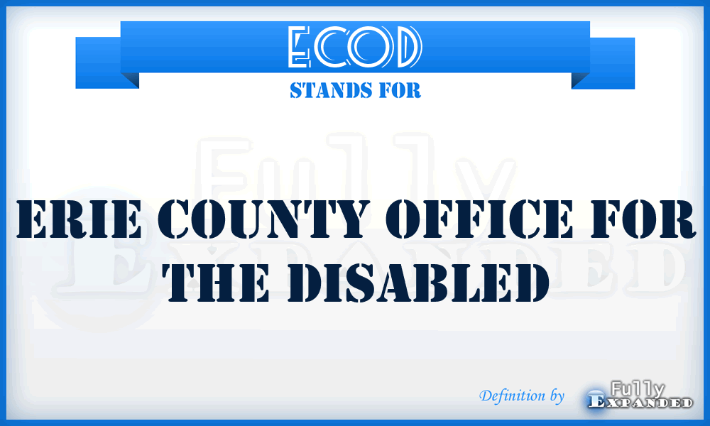 ECOD - Erie County Office for the Disabled