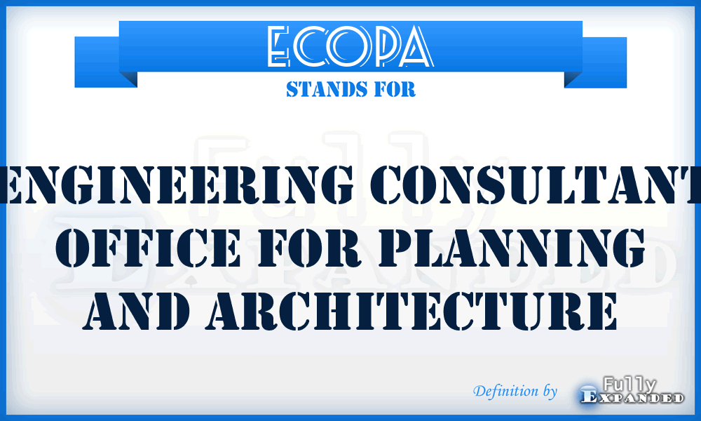 ECOPA - Engineering Consultant Office for Planning and Architecture