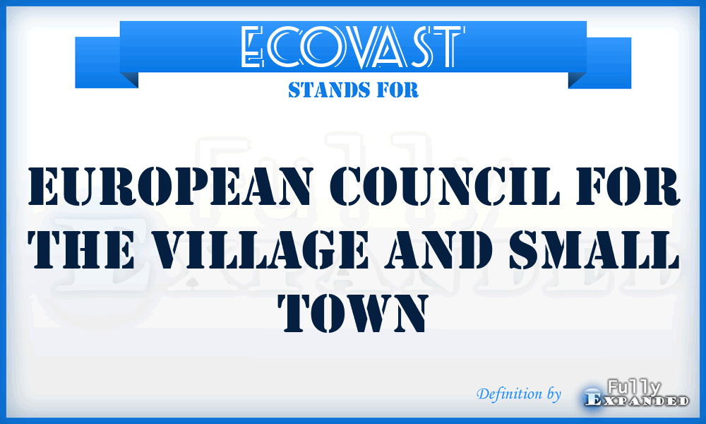 ECOVAST - European Council for the Village and Small Town