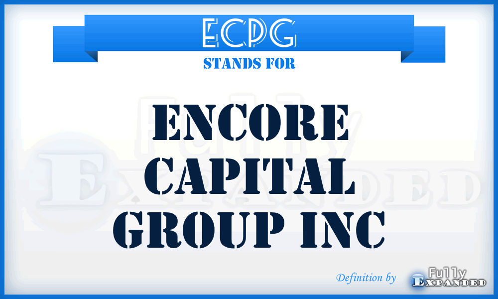 ECPG - Encore Capital Group Inc