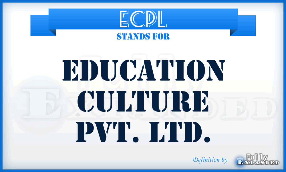 ECPL - Education Culture Pvt. Ltd.