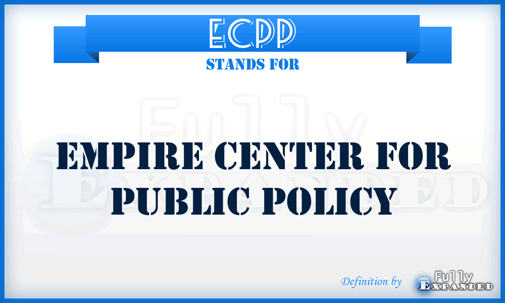 ECPP - Empire Center for Public Policy