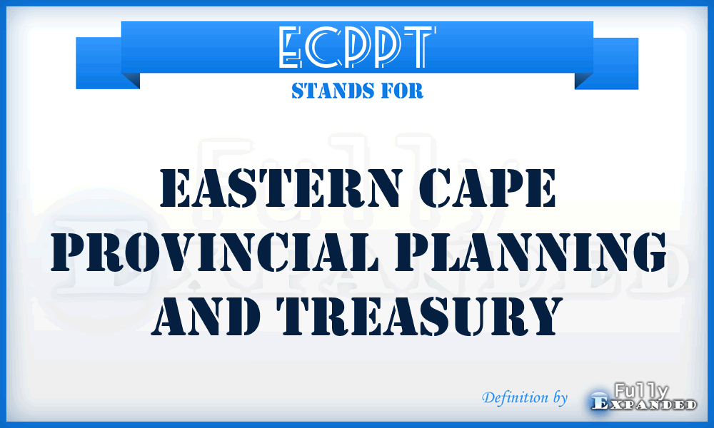 ECPPT - Eastern Cape Provincial Planning and Treasury