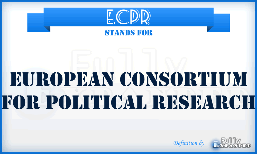 ECPR - European Consortium for Political Research