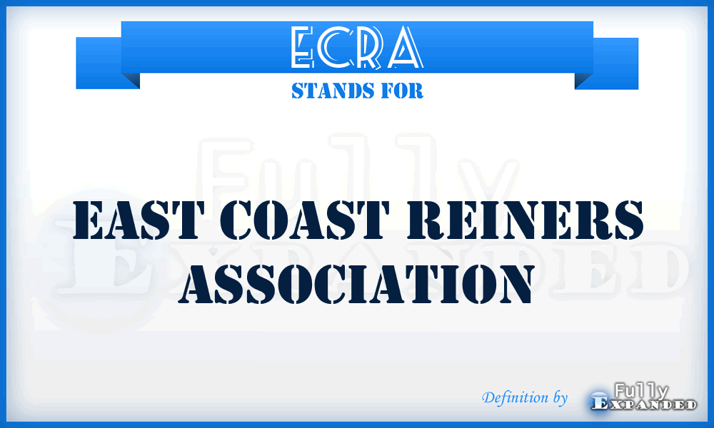 ECRA - East Coast Reiners Association