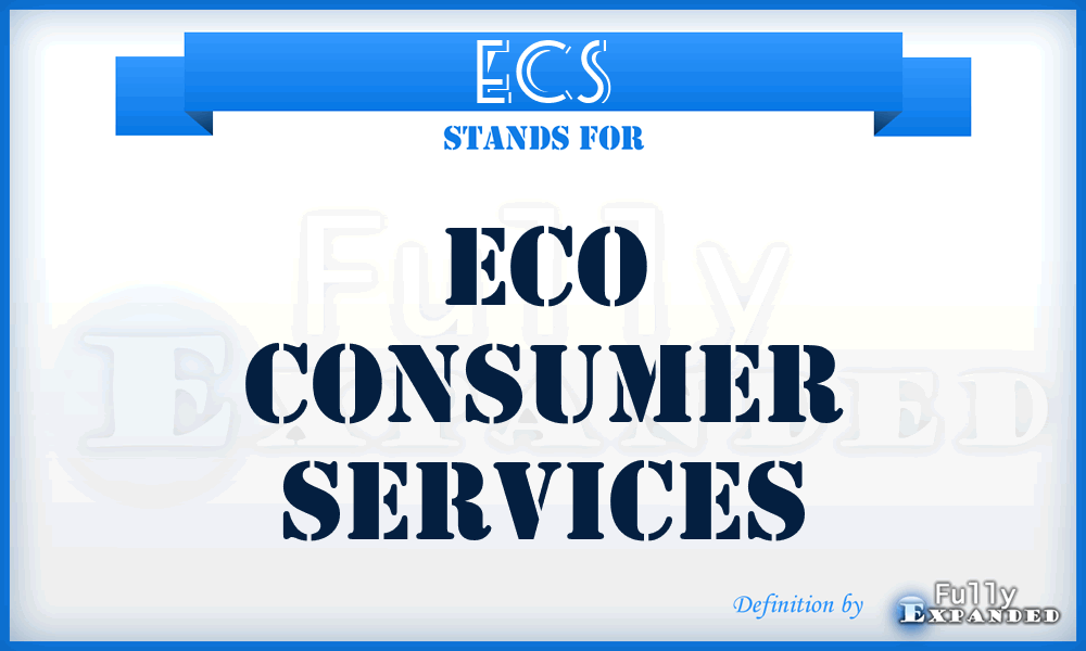 ECS - Eco Consumer Services